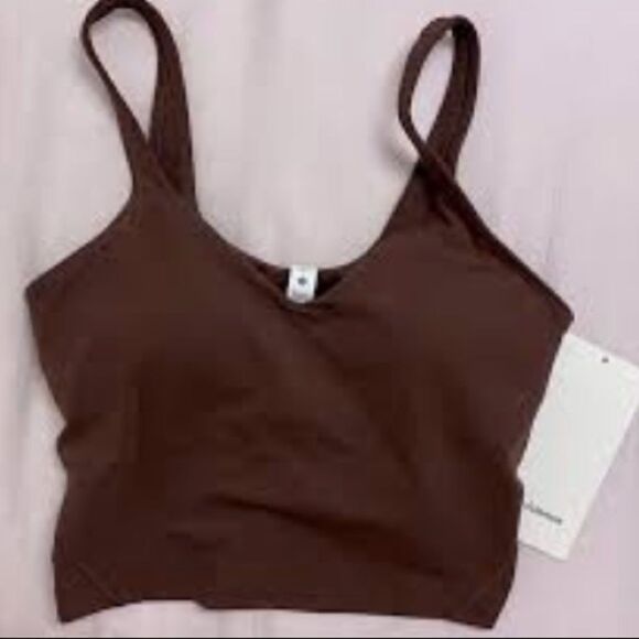 LULULEMON ALIGN Tank Top  Cropped JAVA Brown Coffee NWT 6 NULU Gorgeous! - Picture 2 of 5
